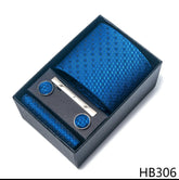 Conjunto Gravata Quadriculada Marinho Azul Sparka